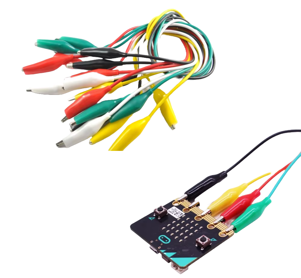 microbit のワニ口クリップワイヤー